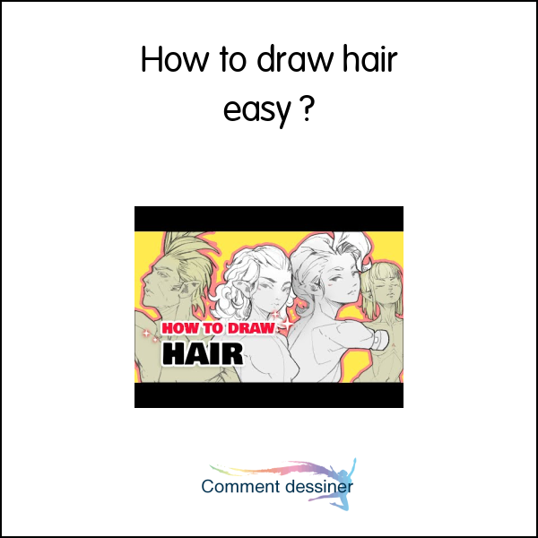 How to draw hair easy
